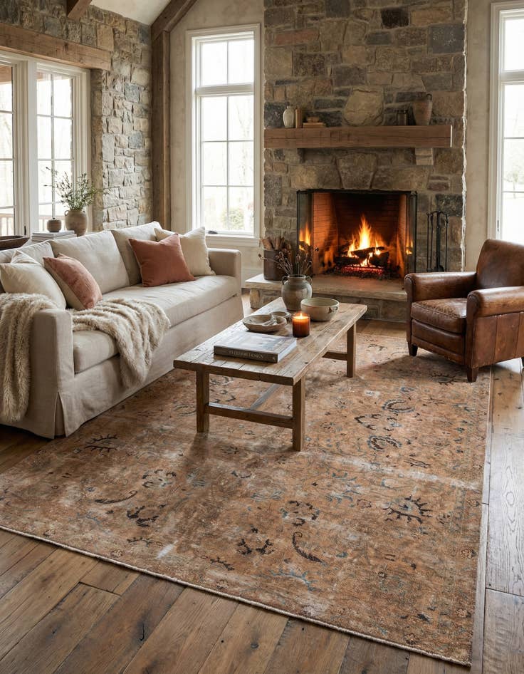 Detail image of 7' 5 x 10' 4 Hand Knotted Ultra Vintage Persian Wool Rug