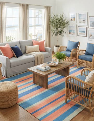 7' 10 x 10' Hand Woven Flatweave Cotton Dhurrie Rug