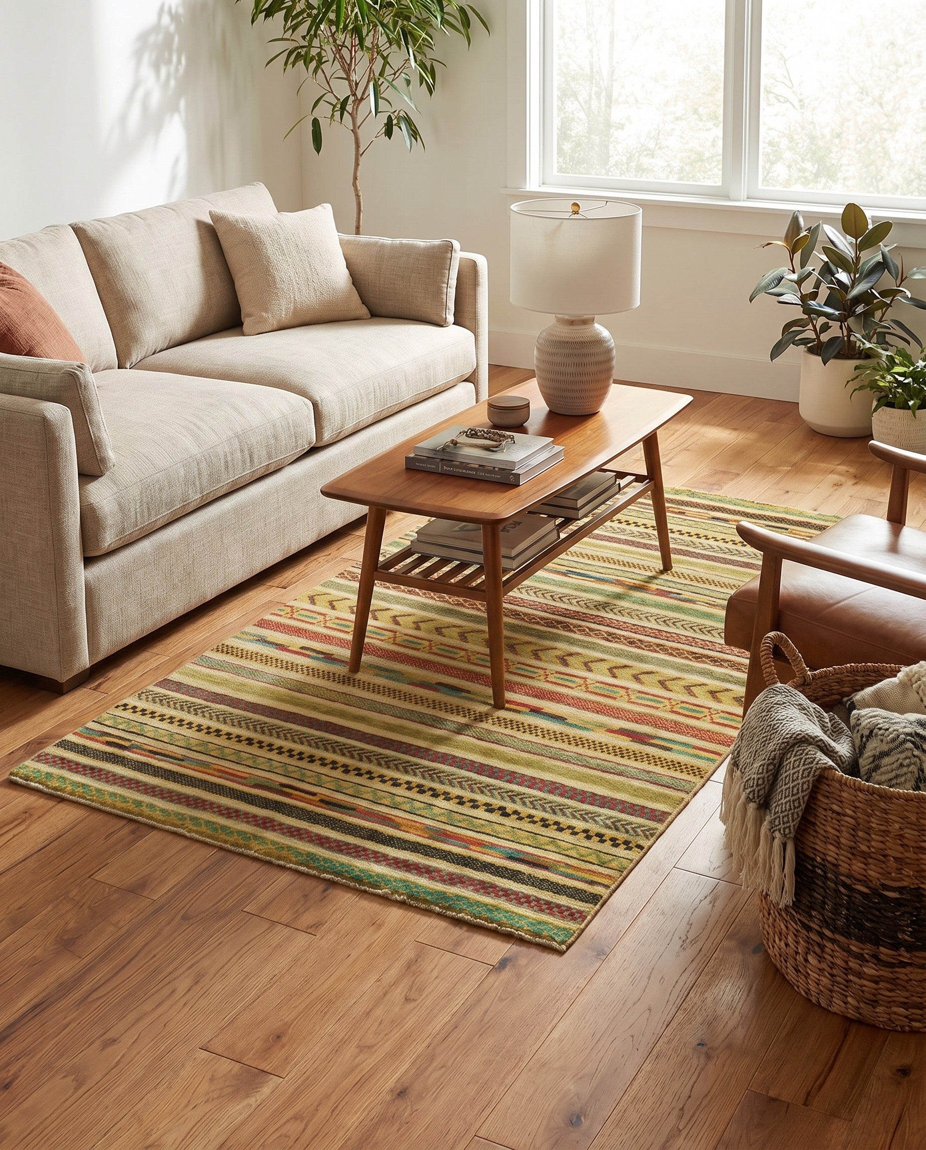 4' x 5' 10 Hand Knotted Modern Ziegler Rug