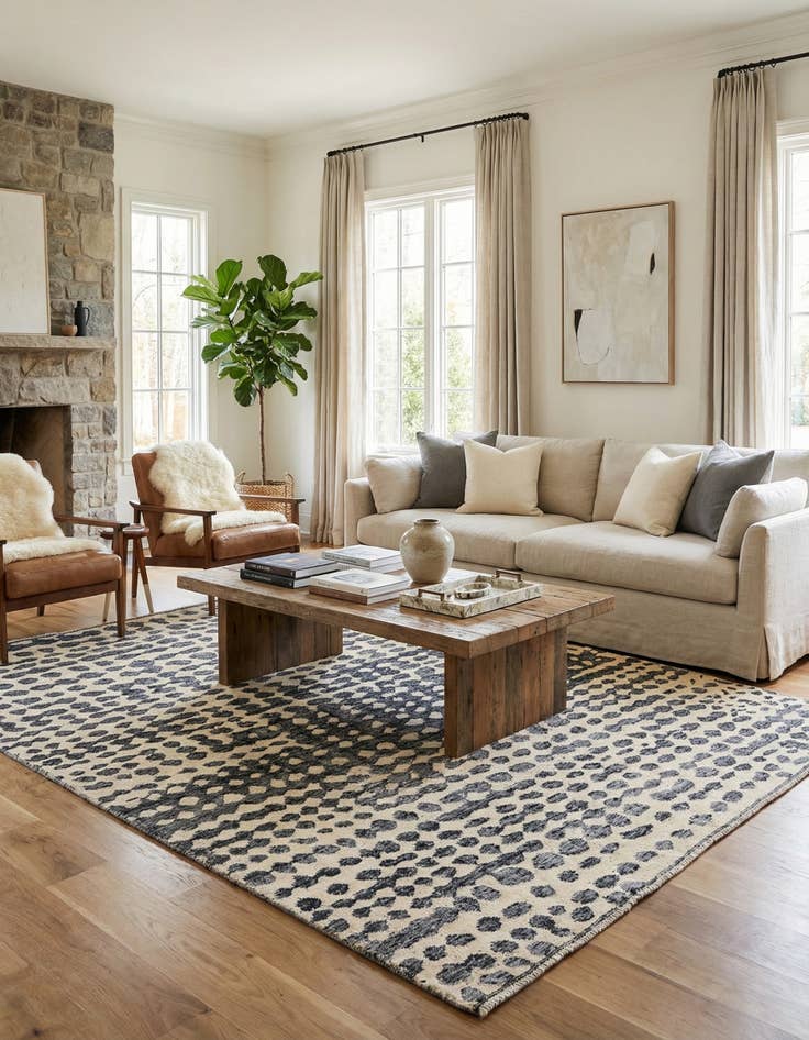 Detail image of 7' 10 x 10' 2  Hand Knotted Darya Wool Rug