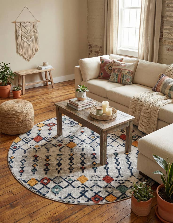 Detail image of  7' x 7' Cherokee Round Rug