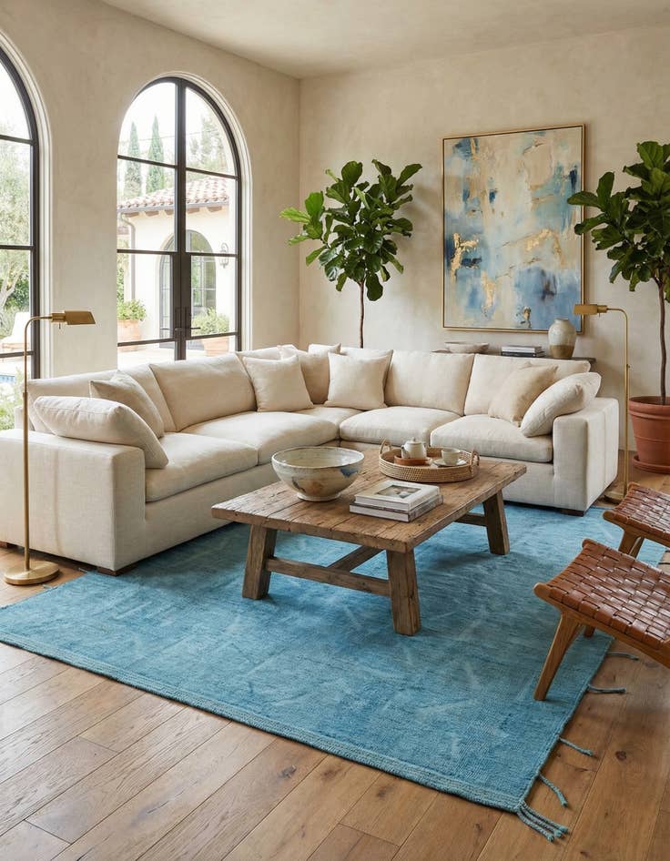 Detail image of 8' 9 x 12' Hand Knotted Moroccan Wool Rug