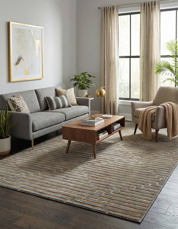 Detail image of  10' x 13' Vogue Geo Rug