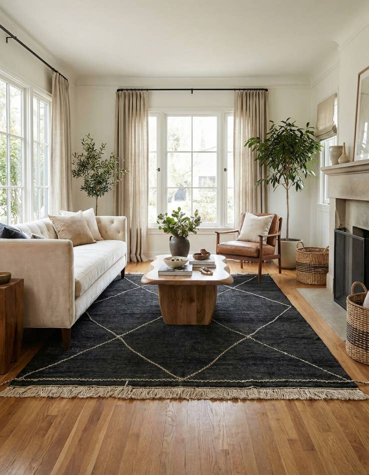 Detail image of 8' 1 x 10' 1  Hand Knotted Moroccan Wool Rug