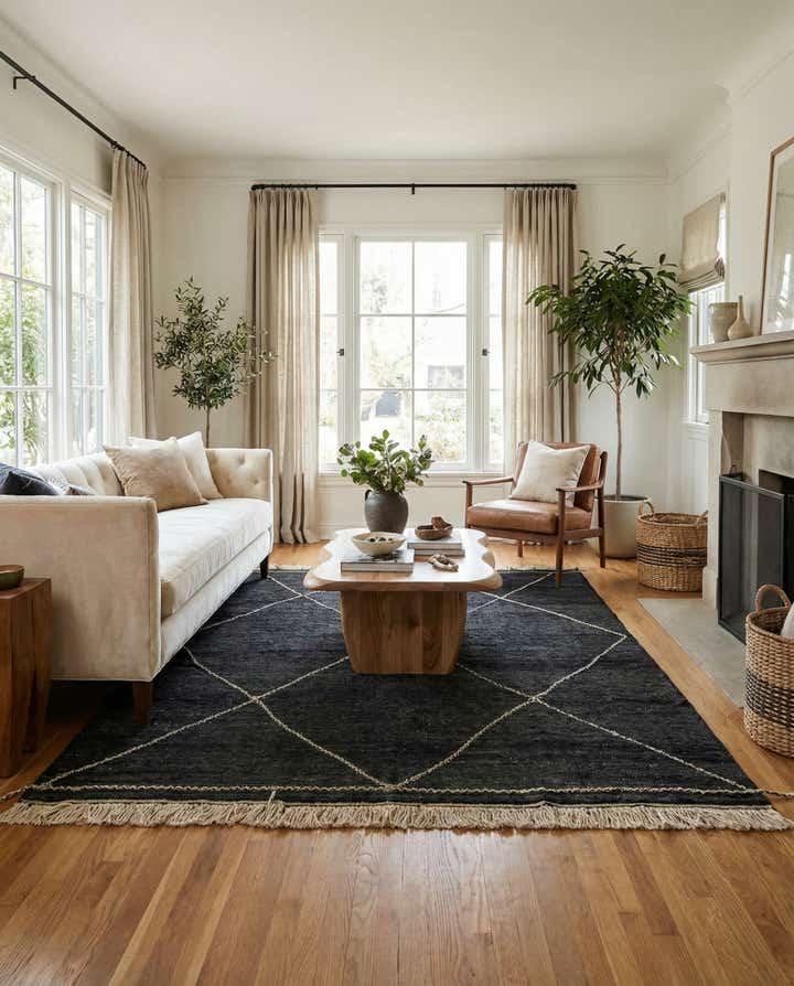 8' 1 x 10' 1 Hand Knotted Moroccan Wool Rug