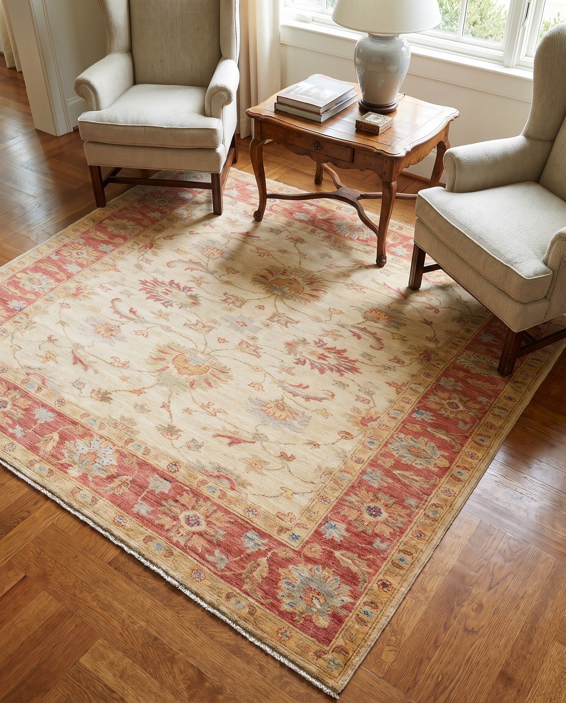 5' x 6' 6 Hand Knotted Ziegler Rug