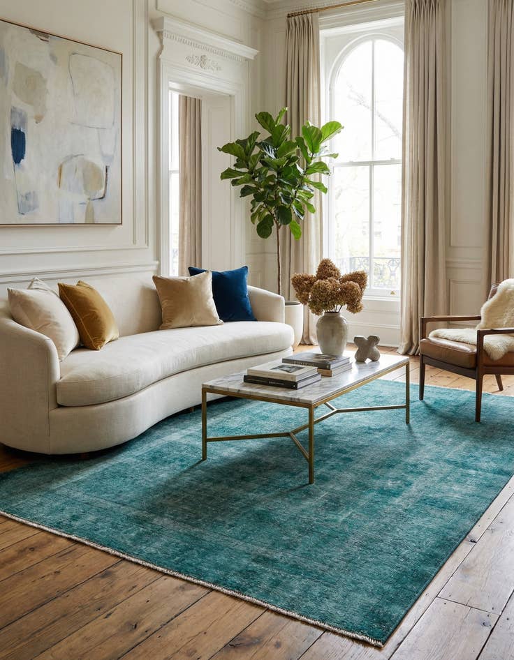 Detail image of 6' 7 x 9' 7  Hand Knotted Ultra Vintage Persian Wool Rug