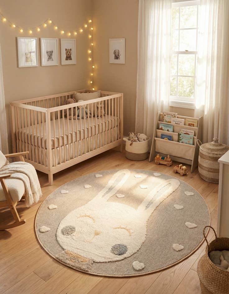 Detail image of 5' x 5' Whimsy Kids Round Rug