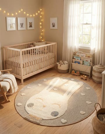 5' x 5' Whimsy Kids Round Rug