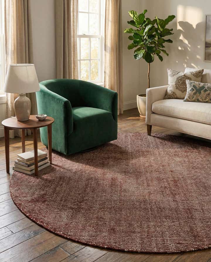 6' 1 x 6' 1 Hand Woven Jill Zarin English Manor Wool Round Rug