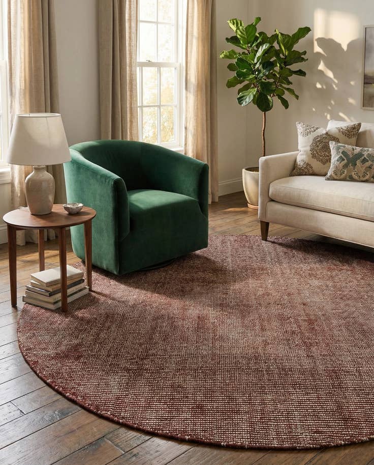 Detail image of 6' 1 x 6' 1 Hand Woven Jill Zarin English Manor Wool Round Rug