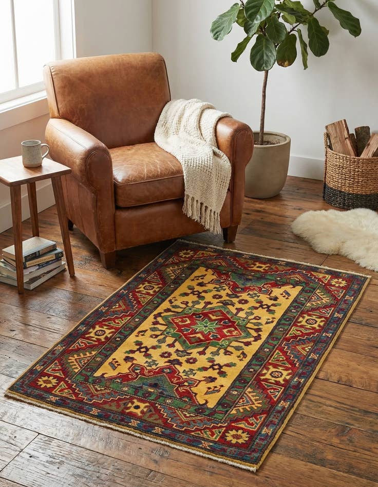 Detail image of 2' 10 x 3' 10  Hand Knotted Kazak Rug