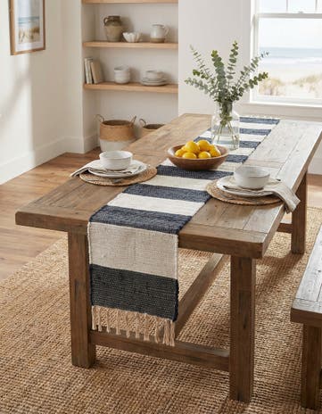 1' 2 x 10' Hand Woven Chindi Rag Table Runner Rug
