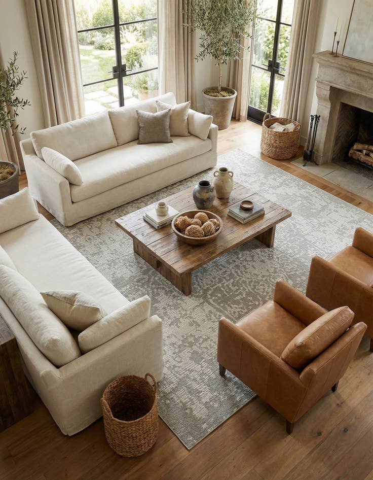 Detail image of 10' x 14' 1  Washable Traditional Indoor / Outdoor Rug