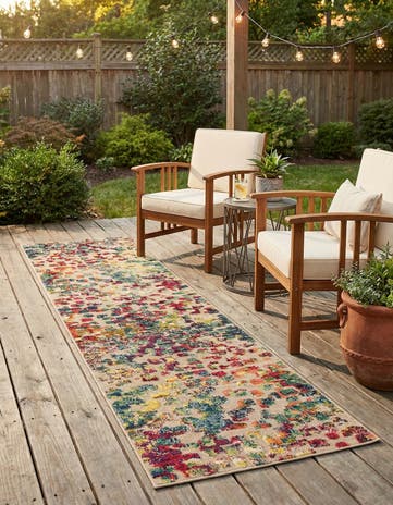 2' 7 x 10' Easy-Clean Casablanca Indoor / Outdoor Runner Rug