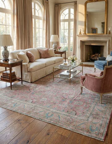 9' 6 x 13' Hand Knotted Ultra Vintage Persian Wool Rug