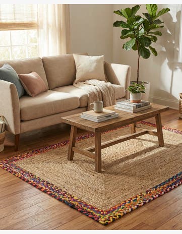 Natural Handmade Braided Jute Rug