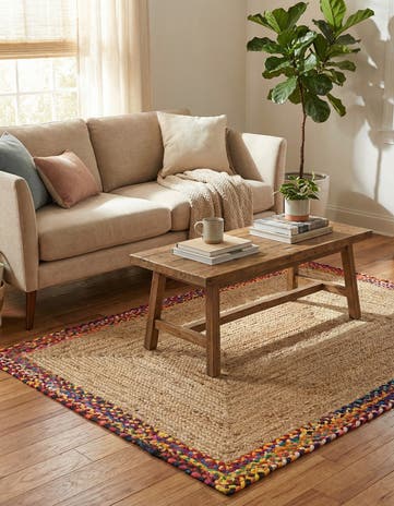 4' 1 x 6' 1 Handmade Braided Jute Rug