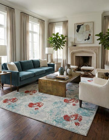 6' 6 x 9' 11 Hand Knotted Anar Rug