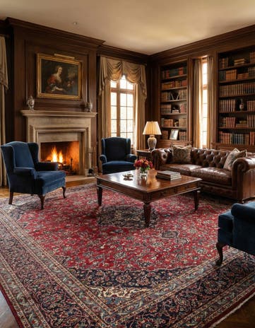 9' 10 x 12' 7 Hand Knotted Mashad Persian Wool Rug