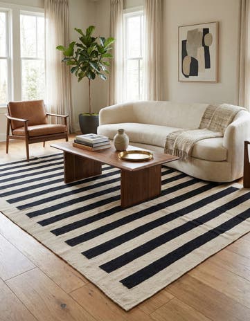 5' 7 x 7' 7 Hand Woven Kilim Modern Wool Rug