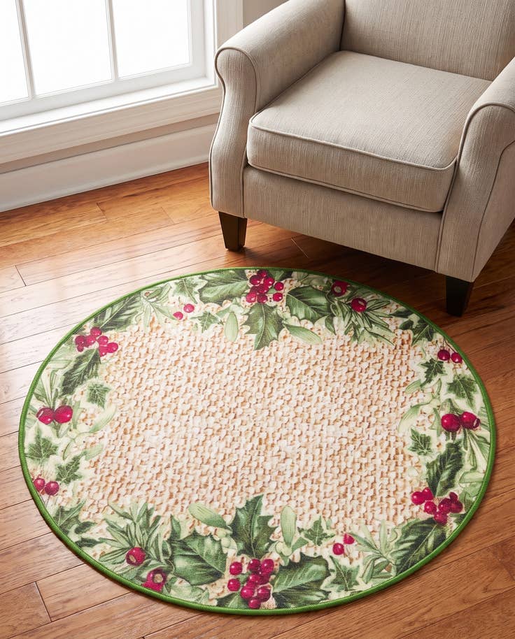 Detail image of 3' 3 x 3' 3 Easy-Clean Jill Zarin Caribbean Indoor / Outdoor Round Rug