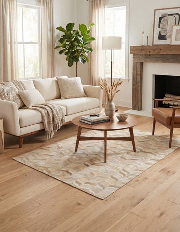 3' 11 x 5' 10 Cowhide Stocks Rug