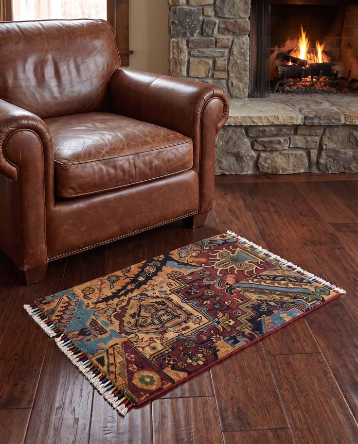Detail image of 2' 2 x 3' Hand Knotted Ariana Ziegler Rug