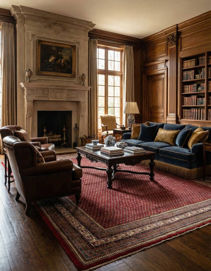 Detail image of  10' 9 x 14' 1  Hand Knotted Sarough Persian Wool Rug