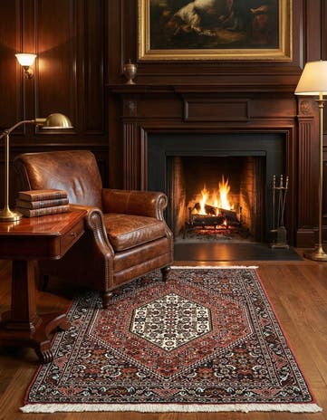 2' 5 x 3' 7 Hand Knotted Bidjar Persian Wool Rug
