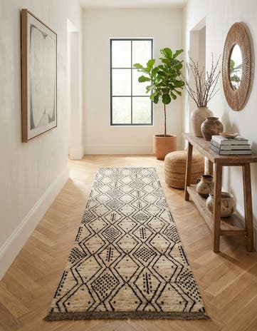 3' 2 x 12' 4 Hand Knotted Moroccan Wool Runner Rug