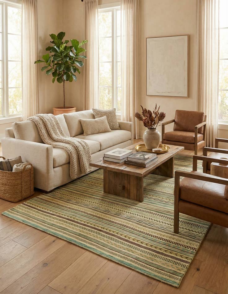 Detail image of 6' 6 x 9' 10  Hand Knotted Darya Rug