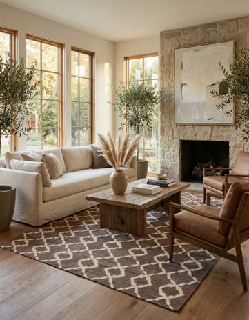 6' x 7' 10 Hand Woven Kilim Modern Wool Rug