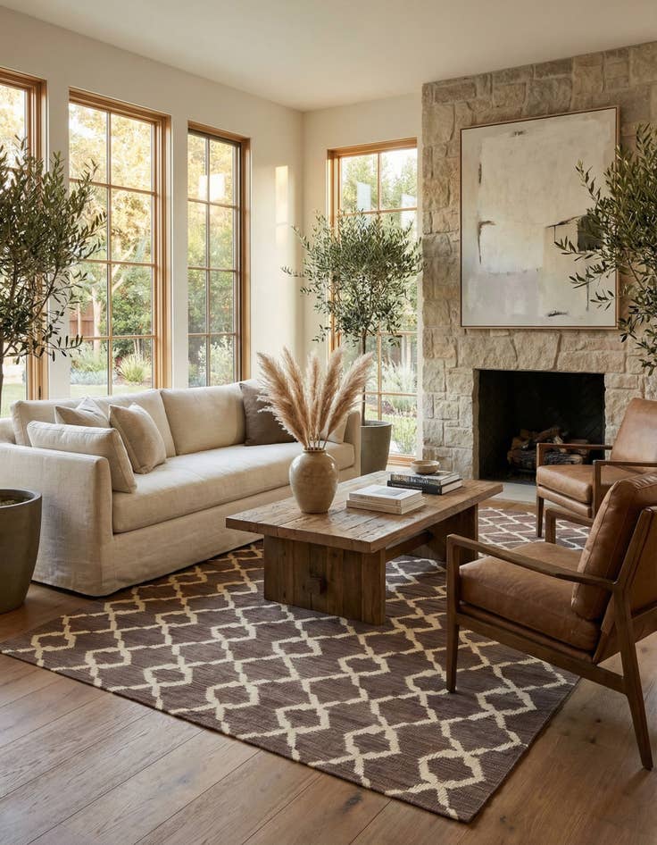 Detail image of 6' x 7' 10  Hand Woven Kilim Modern Wool Rug