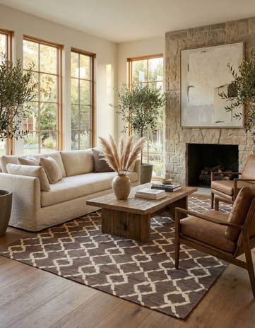 6' x 7' 10 Hand Woven Kilim Modern Wool Rug
