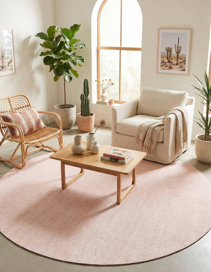 Detail image of  7' 10 x 7' 10  Washable Jill Zarin Palm Springs Indoor / Outdoor Round Rug