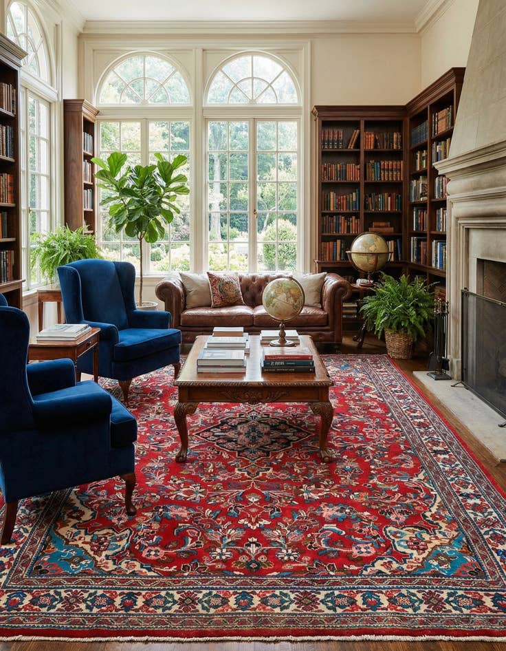 Detail image of 9' 11 x 12' 6 Hamedan Wool Rug