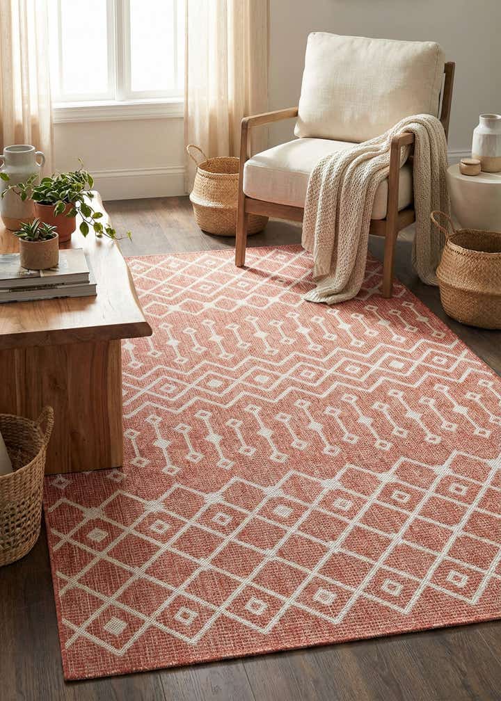 6' x 9' Easy-Clean Lattice Indoor / Outdoor Rug