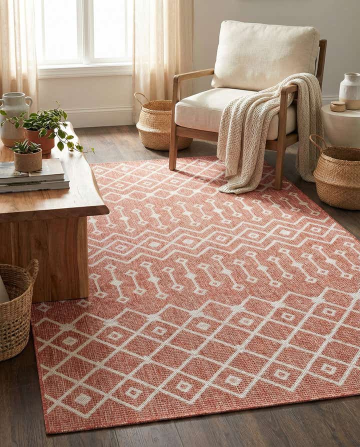 6' x 9' Easy-Clean Trellis Indoor / Outdoor Rug