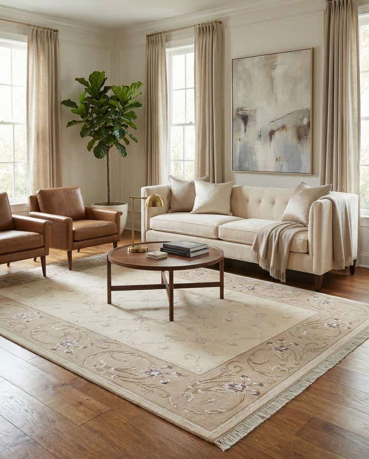 5' 7 x 8' Hand Knotted Darya Wool Rug