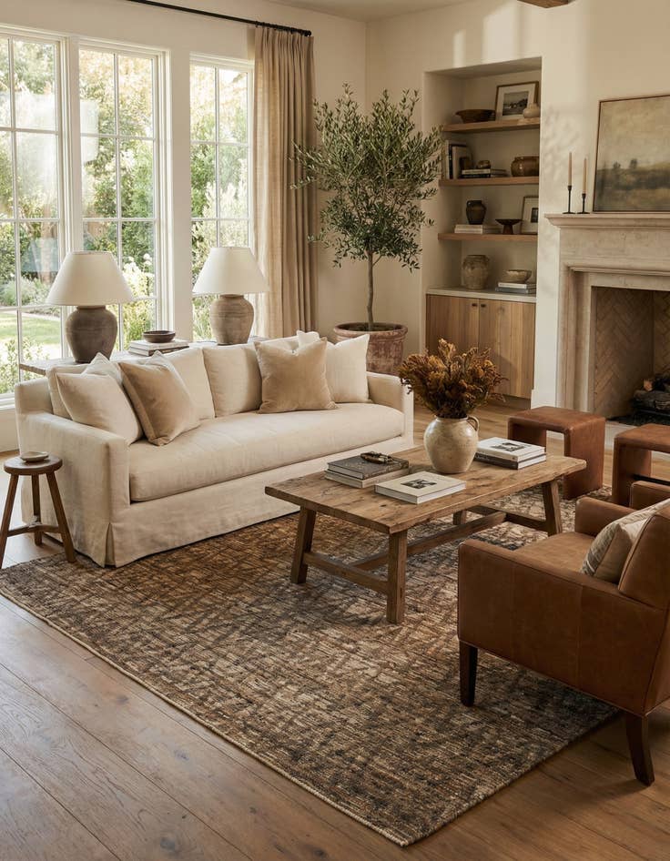 Detail image of 8' 7 x 10' 2  Hand Knotted Moroccan Wool Rug