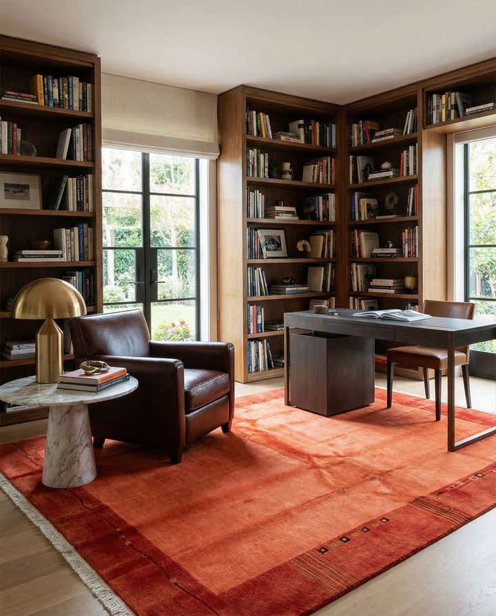 6' 7 x 8' 1 Hand Knotted Tibet Wool Rug