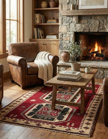 3' 3 x 6' 1 Hand Knotted Kars Wool Rug