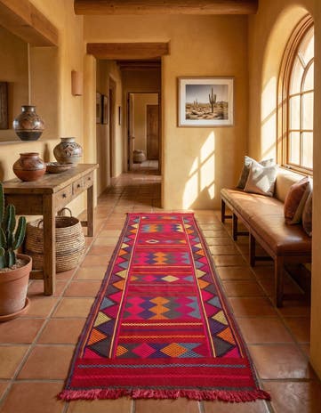 2' 6 x 9' 3 Hand Knotted Kilim Fars Persian Wool Runner Rug