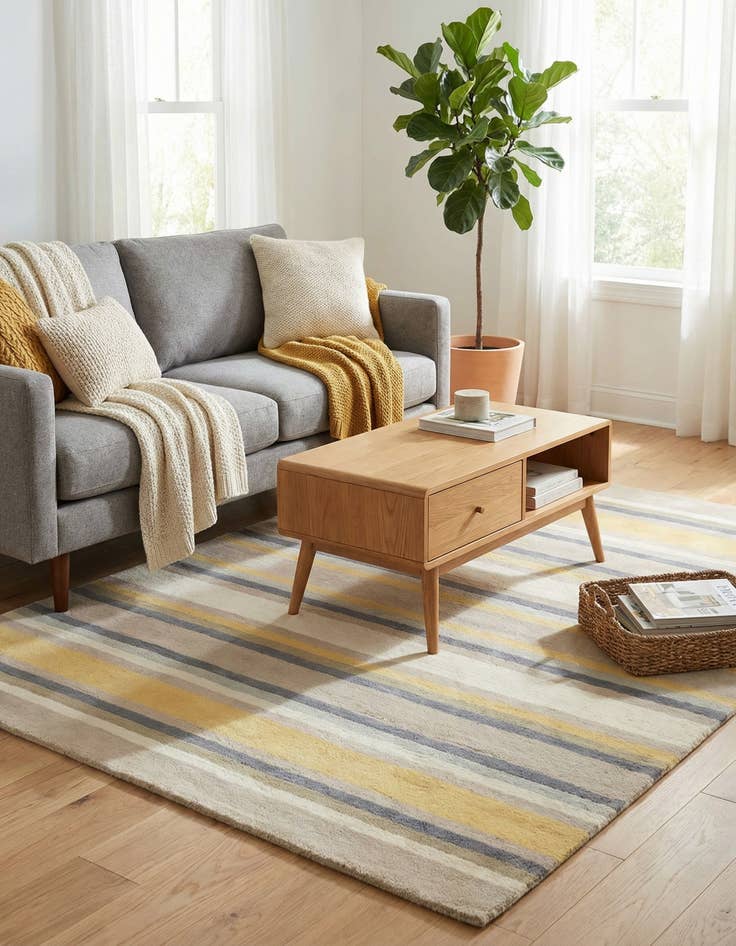 Detail image of 4' x 5' 6 Luna Wool Rug