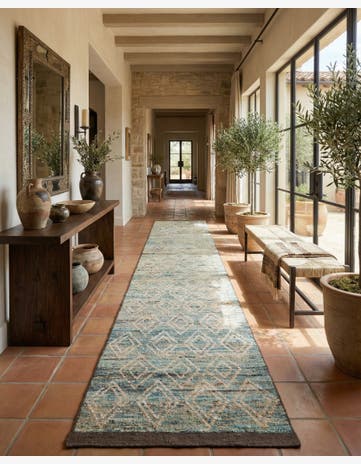 3' 1 x 16' Hand Knotted Moroccan Wool Runner Rug