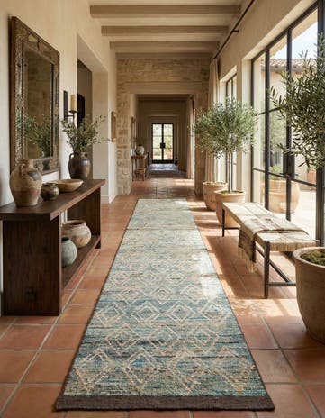 3' 1 x 16' Hand Knotted Moroccan Wool Runner Rug