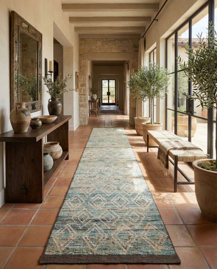 3' 1 x 16' Hand Knotted Moroccan Wool Runner Rug