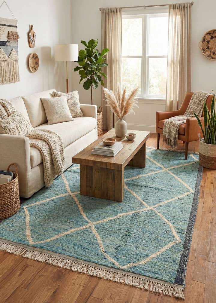 5' 2 x 7' 4 Hand Knotted Moroccan Wool Rug