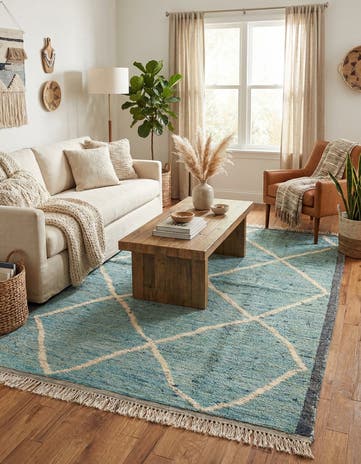 5' 2 x 7' 4 Hand Knotted Moroccan Wool Rug
